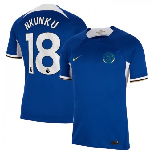 Chelsea Nkunku 18 Fodboldtrøje Hjemmebane 2023-24 Chelsea Nkunku 18 Fodboldtrøje Hjemmebane 2023-24